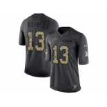 Men's Nike Los Angeles Rams #13 Kurt Warner Limited Black 2016 Salute to Service NFL Jersey