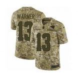 Men's Nike Los Angeles Rams #13 Kurt Warner Limited Camo 2018 Salute to Service NFL Jersey