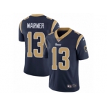 Men's Nike Los Angeles Rams #13 Kurt Warner Vapor Untouchable Limited Navy Blue Team Color NFL Jersey