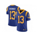 Men's Nike Los Angeles Rams #13 Kurt Warner Vapor Untouchable Limited Royal Blue Alternate NFL Jersey