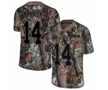 Men's Nike Los Angeles Rams #14 Sean Mannion Camo Rush Realtree Limited NFL Jersey