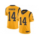 Men's Nike Los Angeles Rams #14 Sean Mannion Limited Gold Rush NFL Jersey