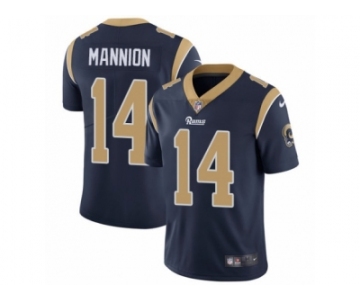 Men's Nike Los Angeles Rams #14 Sean Mannion Vapor Untouchable Limited Navy Blue Team Color NFL Jersey