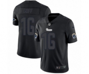 Men's Nike Los Angeles Rams #16 Jared Goff Limited Black Rush Impact NFL Jersey