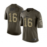 Men's Nike Los Angeles Rams #16 Jared Goff Limited Green Salute to Service NFL Jersey