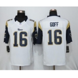 Men's Nike Los Angeles Rams #16 Jared Goff Limited White NFL Jersey