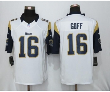 Men's Nike Los Angeles Rams #16 Jared Goff Limited White NFL Jersey