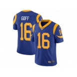 Men's Nike Los Angeles Rams #16 Jared Goff Vapor Untouchable Limited Royal Blue Alternate NFL Jersey