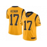 Men's Nike Los Angeles Rams #17 Case Keenum Limited Gold Rush NFL Jersey