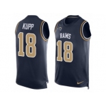 Men's Nike Los Angeles Rams #18 Cooper Kupp Limited Navy Blue Player Name & Number Tank Top NFL Jersey