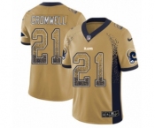 Men's Nike Los Angeles Rams #21 Nolan Cromwell Limited Gold Rush Drift Fashion NFL Jersey