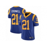 Men's Nike Los Angeles Rams #21 Nolan Cromwell Vapor Untouchable Limited Royal Blue Alternate NFL Jersey