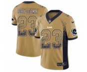 Men's Nike Los Angeles Rams #23 Nickell Robey-Coleman Limited Gold Rush Drift Fashion NFL Jersey