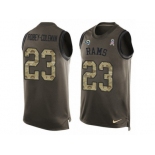 Men's Nike Los Angeles Rams #23 Nickell Robey-Coleman Limited Green Salute to Service Tank Top NFL Jersey