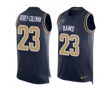 Men's Nike Los Angeles Rams #23 Nickell Robey-Coleman Limited Navy Blue Player Name & Number Tank Top NFL Jersey