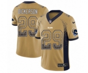 Men's Nike Los Angeles Rams #29 Eric Dickerson Limited Gold Rush Drift Fashion NFL Jersey