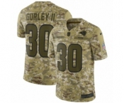 Men's Nike Los Angeles Rams #30 Todd Gurley Limited Camo 2018 Salute to Service NFL Jersey