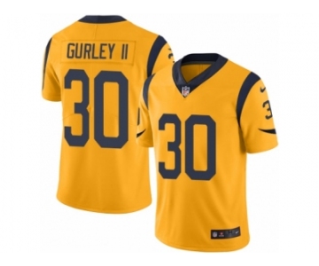 Men's Nike Los Angeles Rams #30 Todd Gurley Limited Gold Rush NFL Jersey