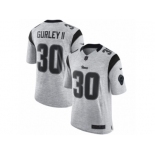 Men's Nike Los Angeles Rams #30 Todd Gurley Limited Gray Gridiron II NFL Jersey