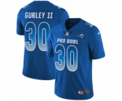 Men's Nike Los Angeles Rams #30 Todd Gurley Limited Royal Blue NFC 2019 Pro Bowl NFL Jersey