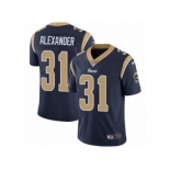 Men's Nike Los Angeles Rams #31 Mo Alexander Vapor Untouchable Limited Navy Blue Team Color NFL Jersey