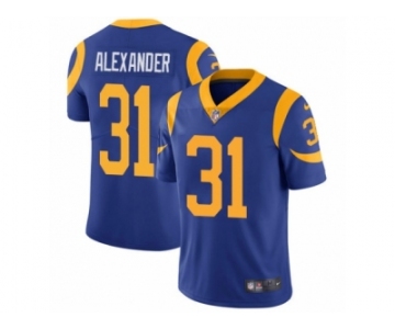 Men's Nike Los Angeles Rams #31 Mo Alexander Vapor Untouchable Limited Royal Blue Alternate NFL Jersey