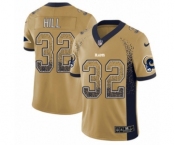 Men's Nike Los Angeles Rams #32 Troy Hill Limited Gold Rush Drift Fashion NFL Jersey