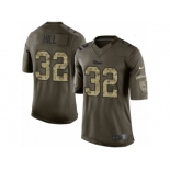 Men's Nike Los Angeles Rams #32 Troy Hill Limited Green Salute to Service NFL Jersey