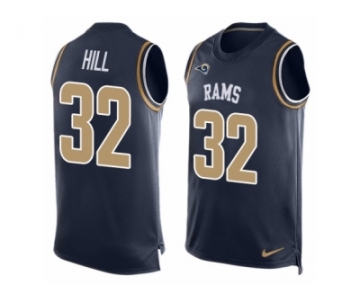 Men's Nike Los Angeles Rams #32 Troy Hill Limited Navy Blue Player Name & Number Tank Top NFL Jersey