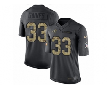 Men's Nike Los Angeles Rams #33 E.J. Gaines Limited Black 2016 Salute to Service NFL Jersey