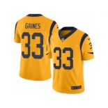 Men's Nike Los Angeles Rams #33 E.J. Gaines Limited Gold Rush NFL Jersey