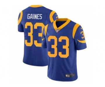 Men's Nike Los Angeles Rams #33 E.J. Gaines Vapor Untouchable Limited Royal Blue Alternate NFL Jersey