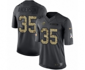 Men's Nike Los Angeles Rams #35 C.J. Anderson Limited Black 2016 Salute to Service NFL Jersey