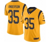 Men's Nike Los Angeles Rams #35 C.J. Anderson Limited Gold Rush Vapor Untouchable NFL Jersey