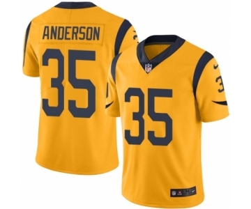 Men's Nike Los Angeles Rams #35 C.J. Anderson Limited Gold Rush Vapor Untouchable NFL Jersey