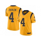 Men's Nike Los Angeles Rams #4 Greg Zuerlein Limited Gold Rush NFL Jersey