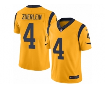 Men's Nike Los Angeles Rams #4 Greg Zuerlein Limited Gold Rush NFL Jersey