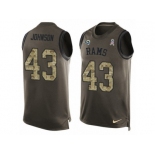 Men's Nike Los Angeles Rams #43 John Johnson Limited Green Salute to Service Tank Top NFL Jersey