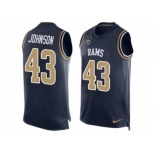 Men's Nike Los Angeles Rams #43 John Johnson Limited Navy Blue Player Name & Number Tank Top NFL Jersey