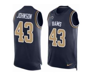 Men's Nike Los Angeles Rams #43 John Johnson Limited Navy Blue Player Name & Number Tank Top NFL Jersey