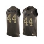 Men's Nike Los Angeles Rams #44 Jacob McQuaide Limited Green Salute to Service Tank Top NFL Jersey