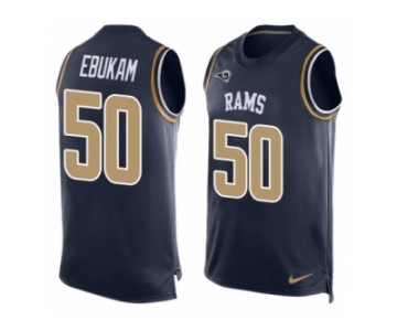 Men's Nike Los Angeles Rams #50 Samson Ebukam Limited Navy Blue Player Name & Number Tank Top NFL Jersey