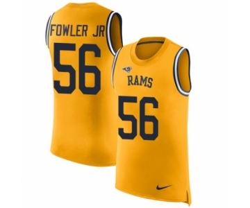 Men's Nike Los Angeles Rams #56 Dante Fowler Jr Limited Gold Rush Player Name & Number Tank Top NFL Jersey