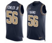 Men's Nike Los Angeles Rams #56 Dante Fowler Jr Limited Navy Blue Player Name & Number Tank Top NFL Jersey