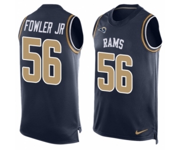 Men's Nike Los Angeles Rams #56 Dante Fowler Jr Limited Navy Blue Player Name & Number Tank Top NFL Jersey