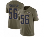 Men's Nike Los Angeles Rams #56 Dante Fowler Jr Limited Olive 2017 Salute to Service NFL Jersey