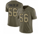 Men's Nike Los Angeles Rams #56 Dante Fowler Jr Limited Olive Camo 2017 Salute to Service NFL Jersey