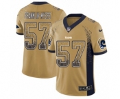 Men's Nike Los Angeles Rams #57 John Franklin-Myers Limited Gold Rush Drift Fashion NFL Jersey