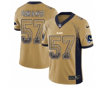 Men's Nike Los Angeles Rams #57 John Franklin-Myers Limited Gold Rush Drift Fashion NFL Jersey