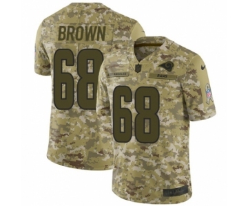 Men's Nike Los Angeles Rams #68 Jamon Brown Limited Camo 2018 Salute to Service NFL Jersey